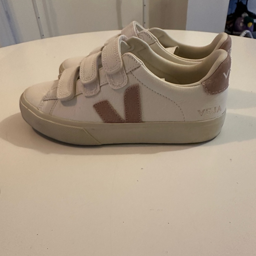 Veja Cream and Tan Sneakers